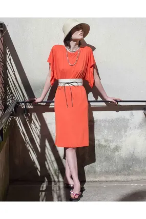 Robe Butterfly mi-longue Couleur Orange Taille Homme M