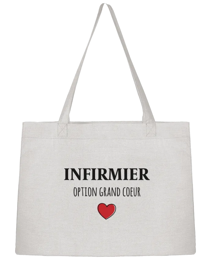 Sac Shopping Infirmier option grand coeur par tunetoo