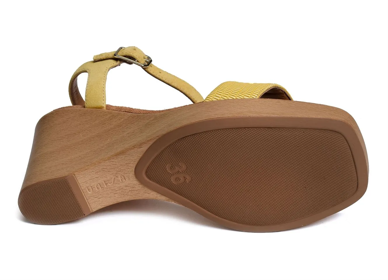 sandales compensees Unisa  Rita new jaune 