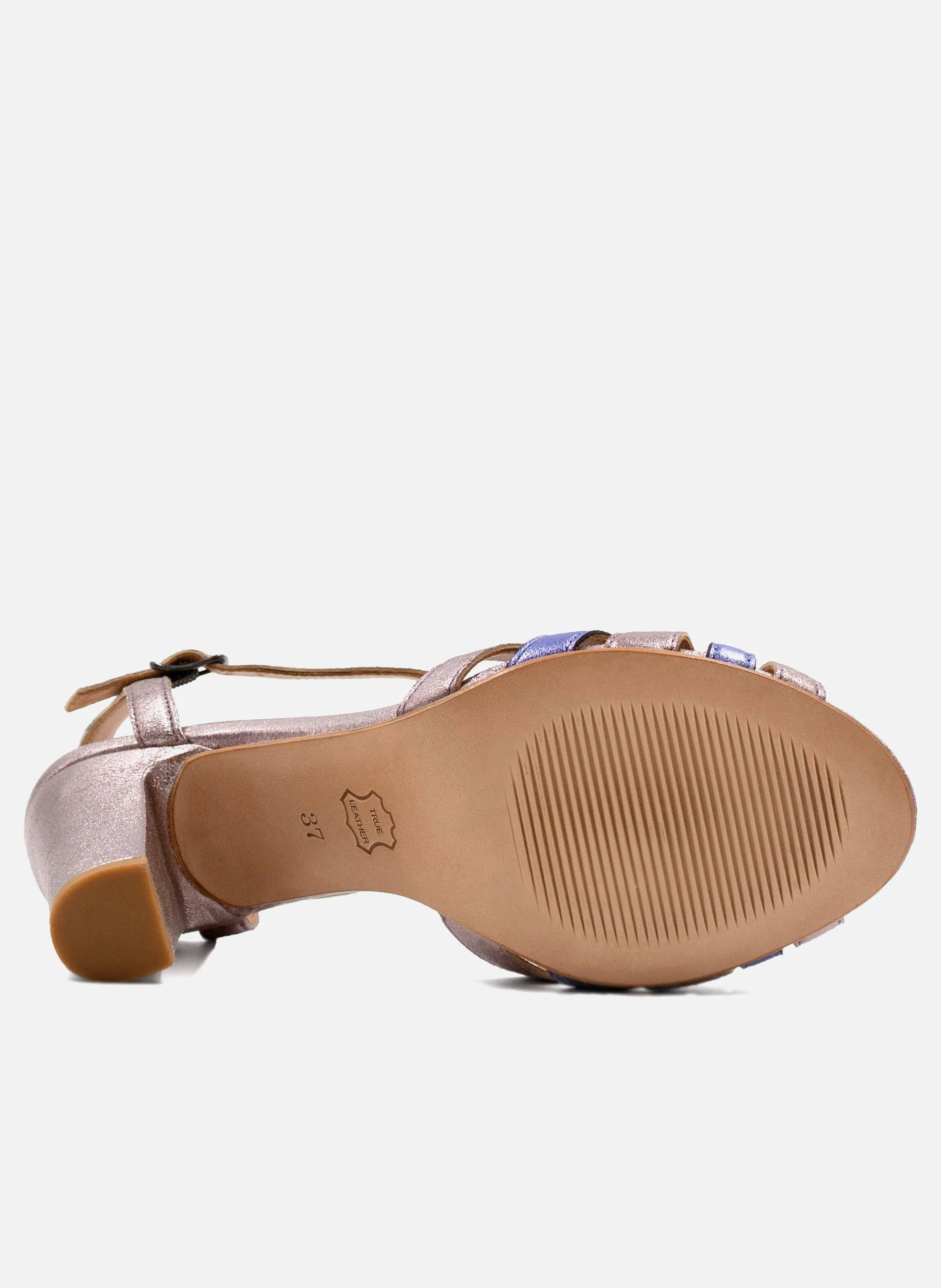SANDALES TALON BRIDES EN CUIR MéTALLISé - JULES & JENN pour FEMME | Printemps