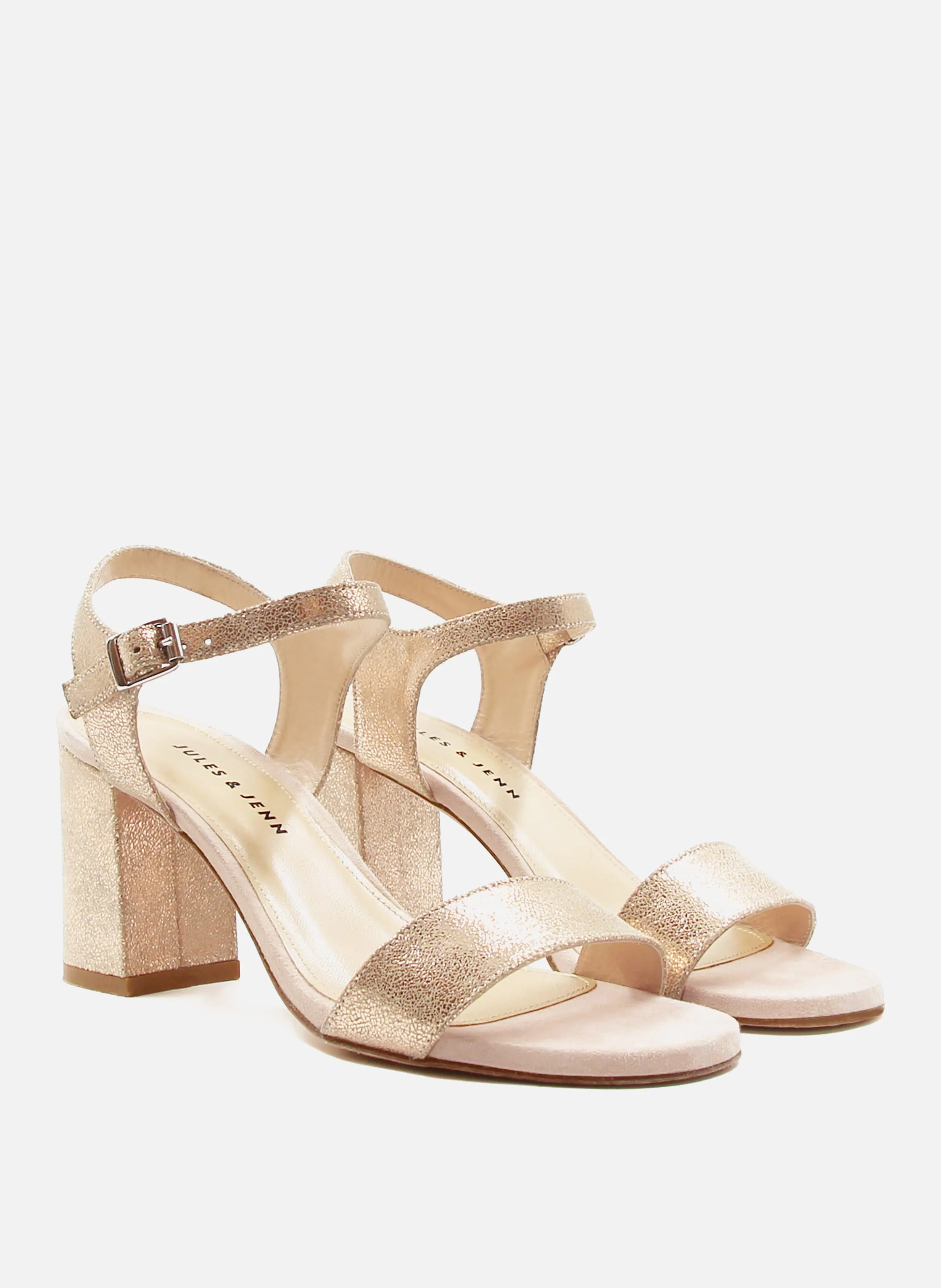 SANDALES à TALON EN CUIR MéTALLISé - JULES & JENN pour FEMME | Printemps