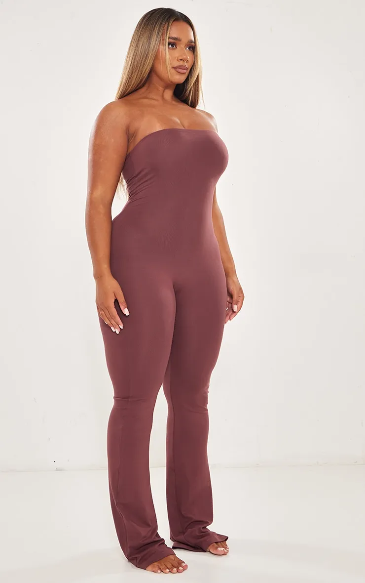 Shape Combinaison douce marron chocolat à bustier sans coutures