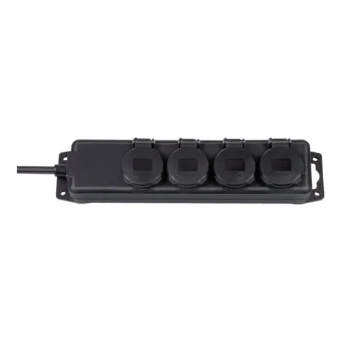 Socle multiprises Brennenstuhl IP44 4 prises noir 2m H07RN-F 3G1,5