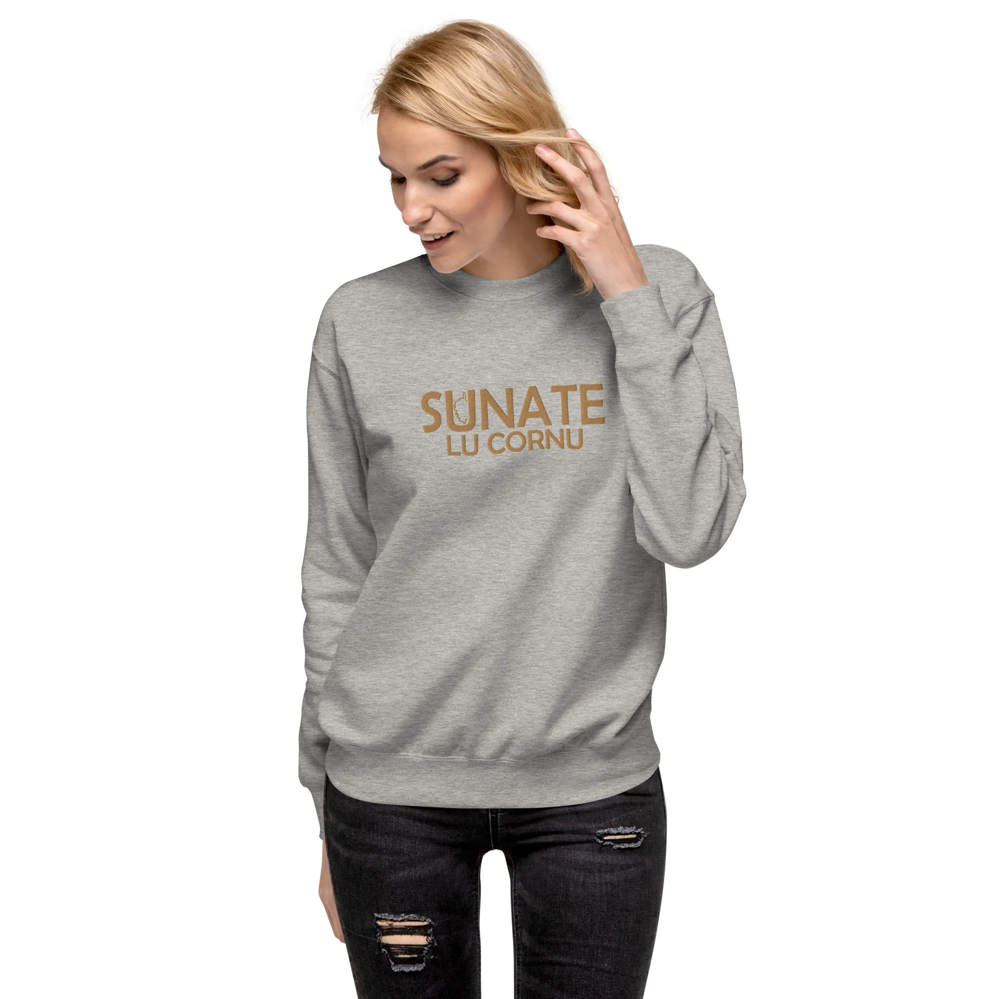 Sweatshirt premium Brodé Sunate lu Cornu