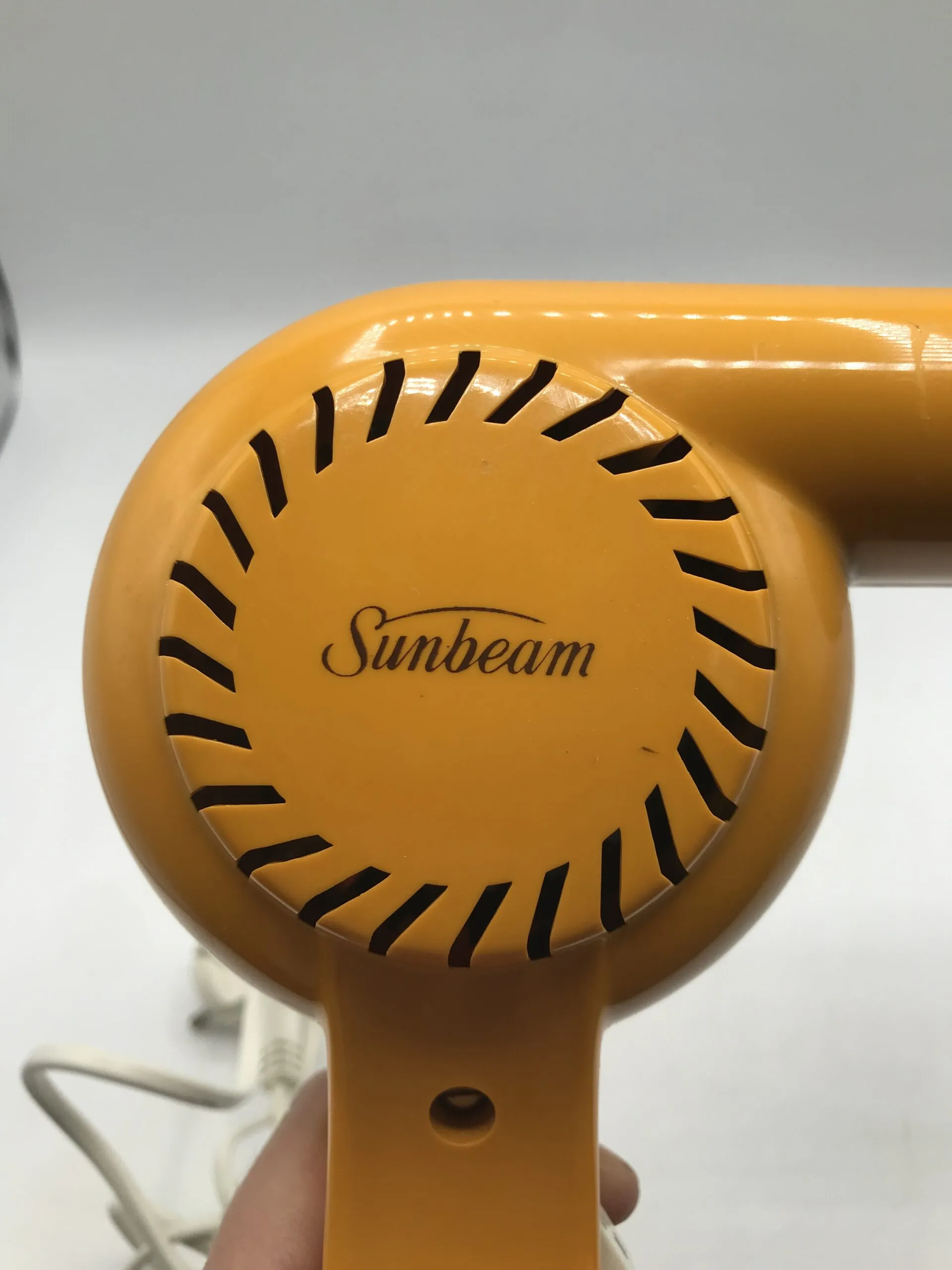 Sèche cheveux Sunbeam orange vintage - Ressourcerie Histoires Sans Fin