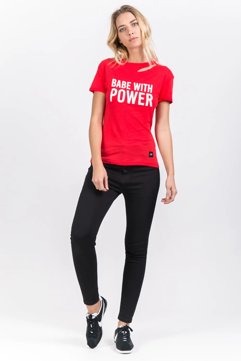 T-shirt Babe with power rouge