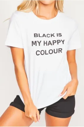T-shirt blanc "Happy Colour"