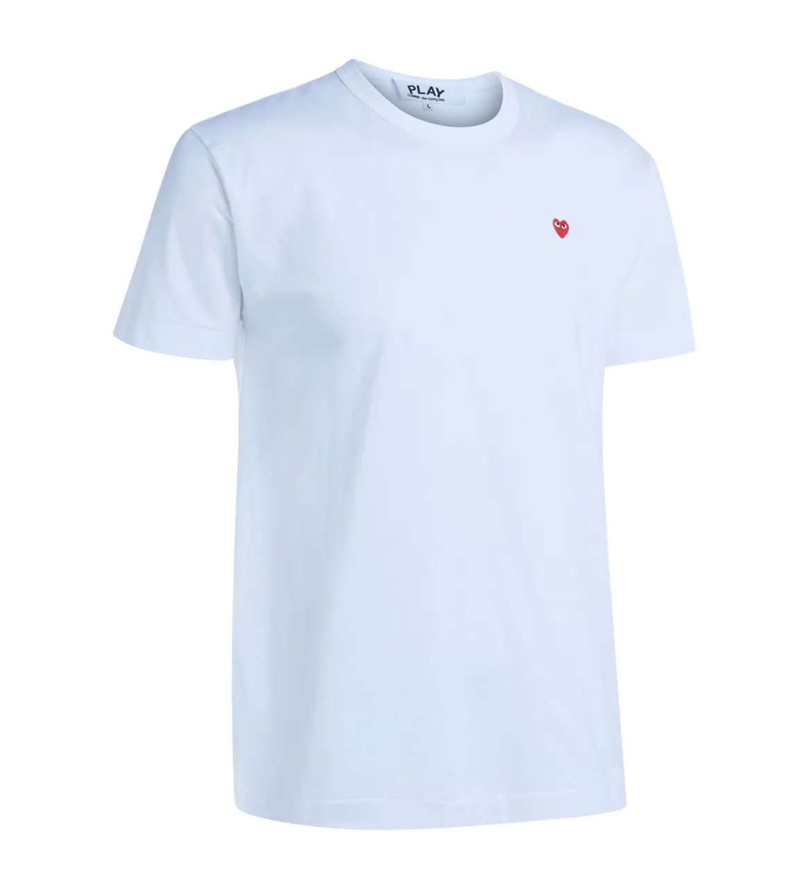 T-Shirt Comme Des Garçons PLAY homme blanc cœur rouge
