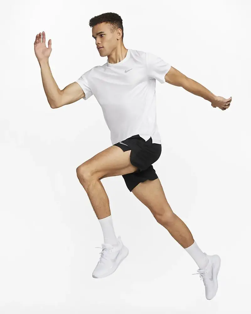 T-shirt de running Nike Miler Blanc pour homme