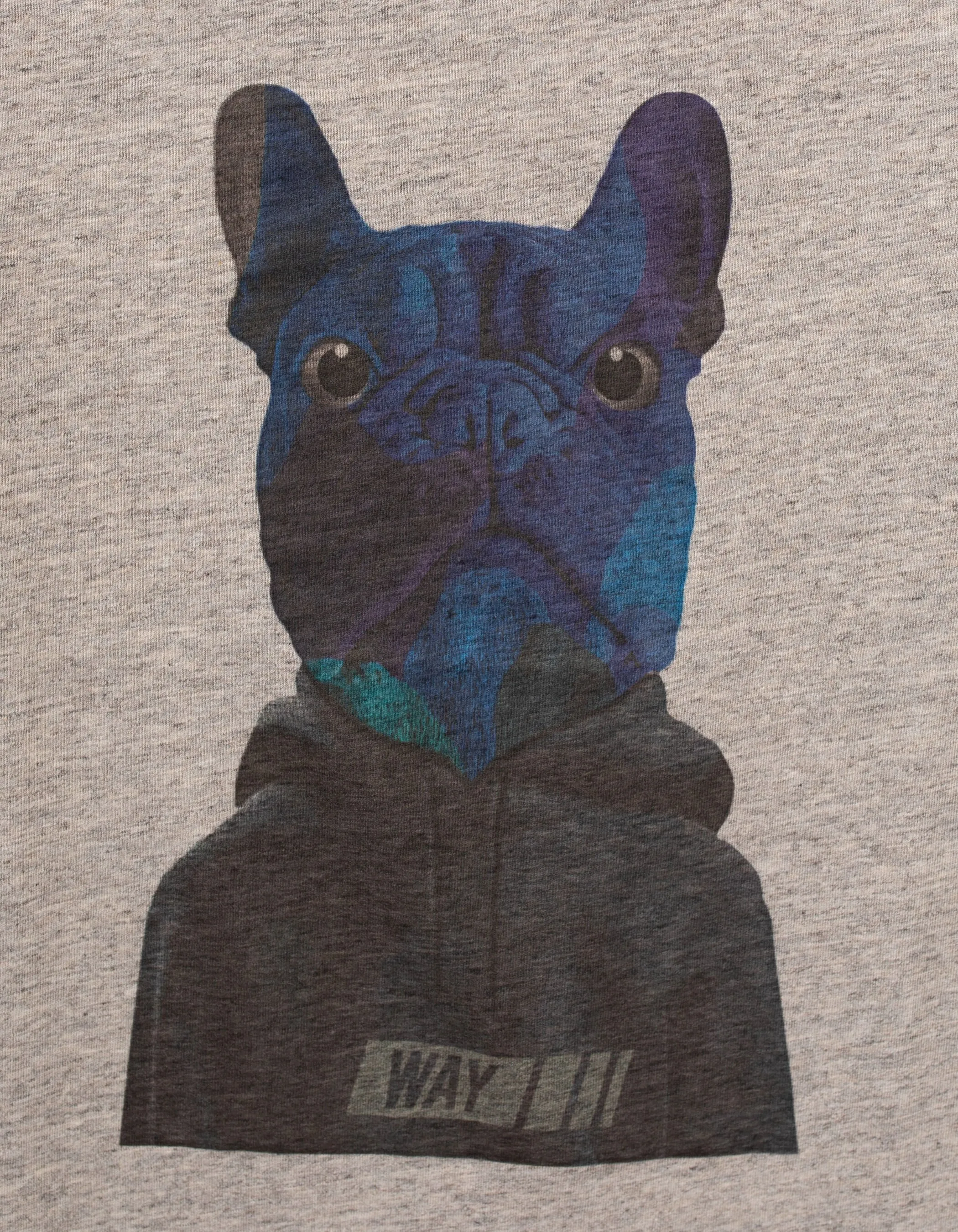 T-shirt gris visuel bouledogue-sweat garçon