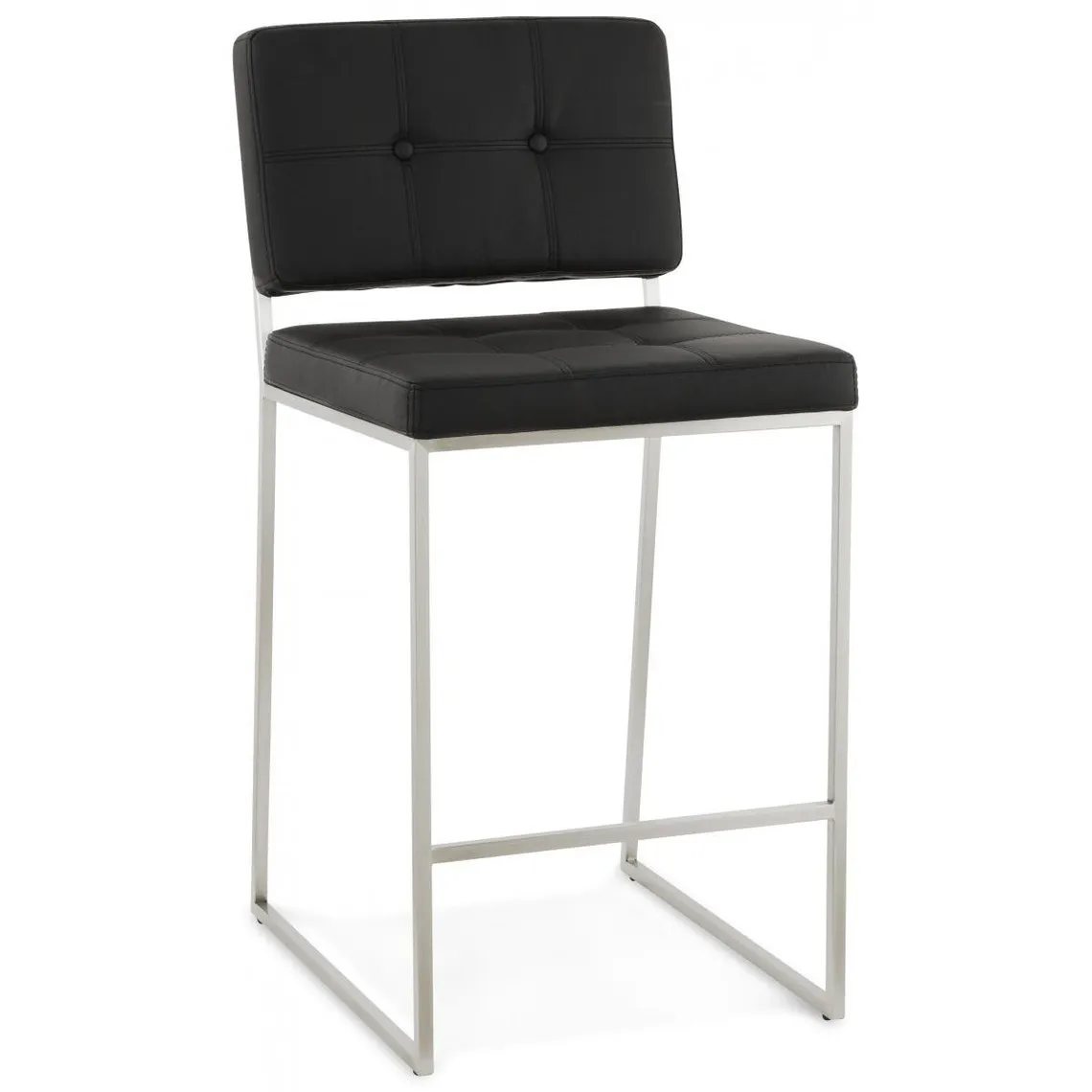 Tabouret de bar design Capitonné noir BARBIE | Tabouret de bar 3 SUISSES