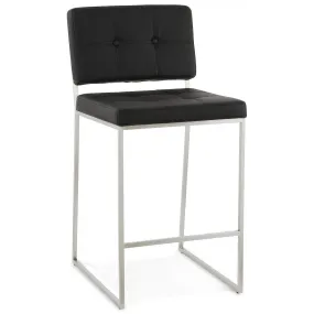 Tabouret de bar design Capitonné noir BARBIE | Tabouret de bar 3 SUISSES