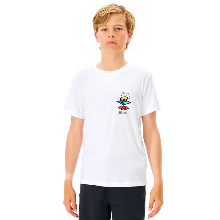 Tee-shirt Rip Curl ---Junior Icons Surflite White