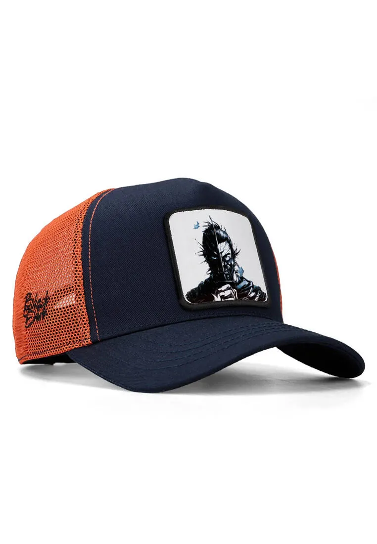 Unisex Bleu Marine-Orange Casquette - Trucker Classic Cap