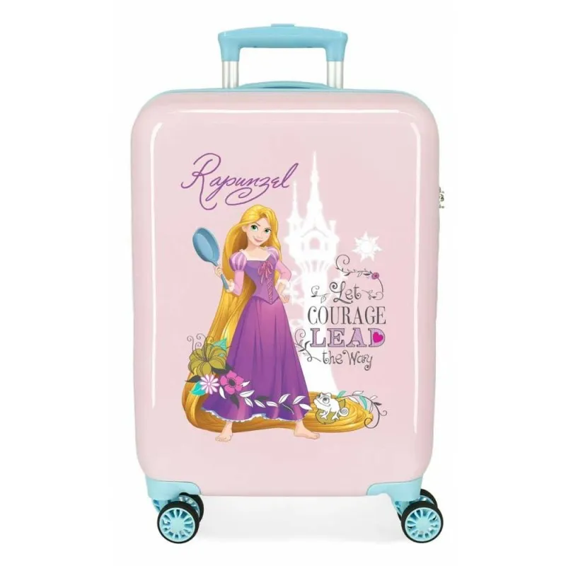 Valise cabine 55cm DISNEY Princess "Raiponce" rose | Planetebag.com