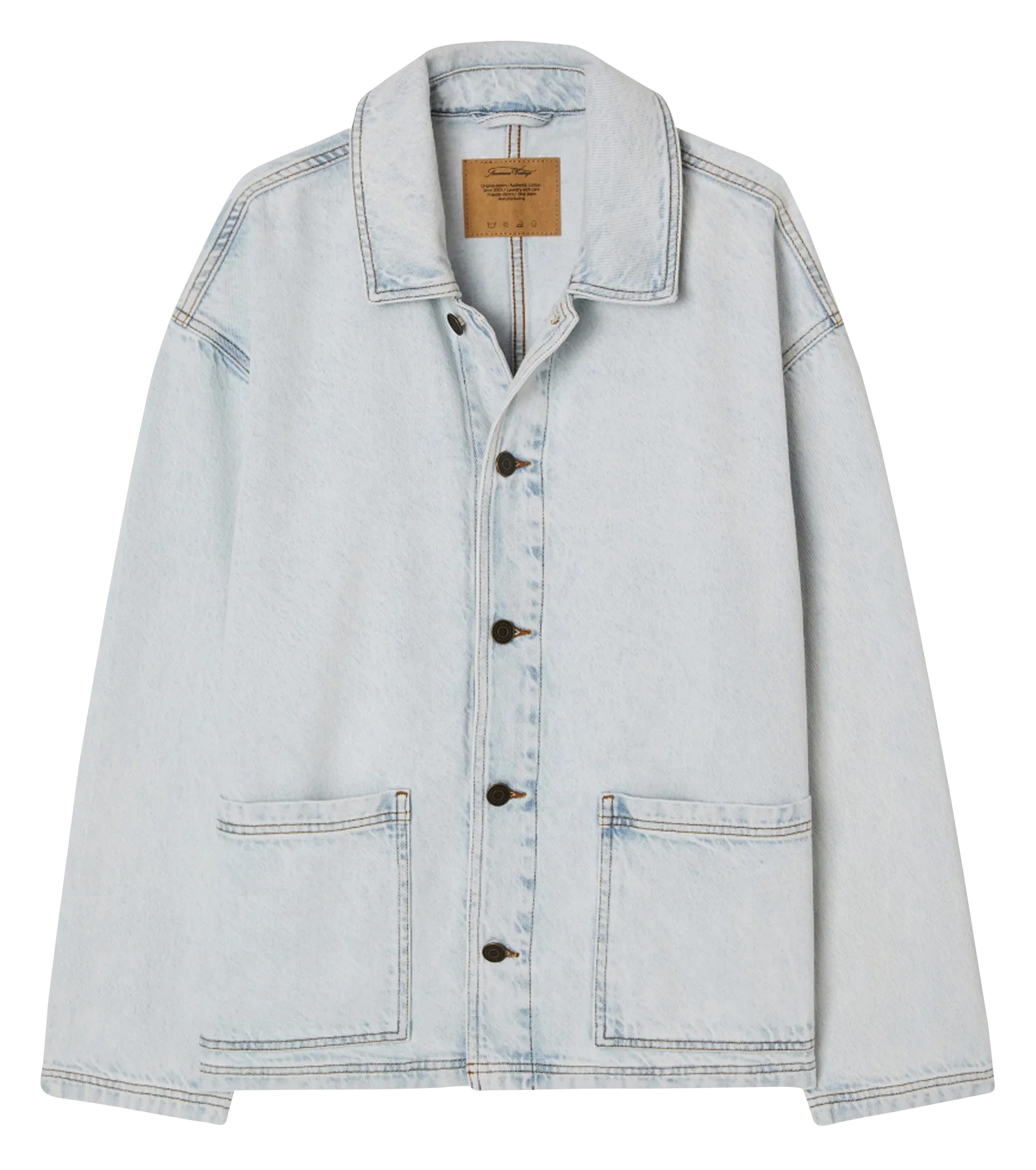 VESTE DROITE EN DENIM DéLAVé JOYBIRD - AMERICAN VINTAGE pour HOMME | Printemps